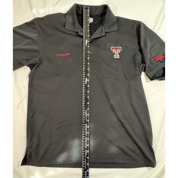 Texas Tech Red Raiders Columbia Golf Polo Shirt Mens Size Large Black Campus - Picture 10 of 12